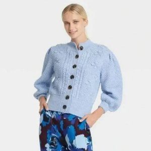 Grandmilenial cardigan baby blue size large